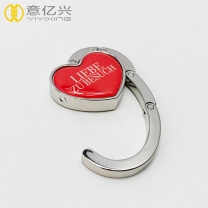 New Folding Customized Heart-shaped Metal Hanging Bag Holder