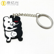 Personalized logo design cheap 3D rubber keyring