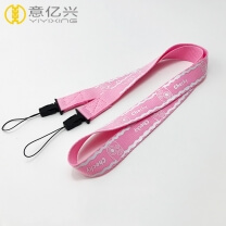 ECO-friendly Promotional Printed Logo Microsoft Pink Lanyard