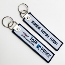 Personalized custom remove before flight tags keychain