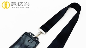 Cheap price id card holder black blank lanyard manufacturer