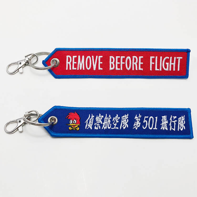 flight tag keychains