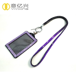 Custom rhinestone bling lanyards with id badge holder