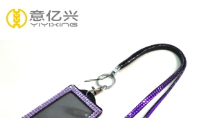 Custom rhinestone bling lanyards with id badge holder