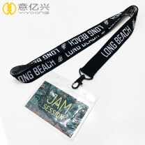 Custom made logo jacquard neck id lanyards with different designs