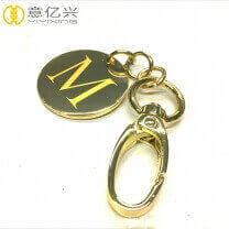 Custom luxury stylish metal letter keychain charms