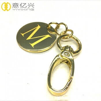 Custom luxury stylish metal letter keychain charms