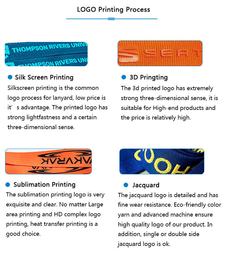 promotional lanyards LOGO printing process