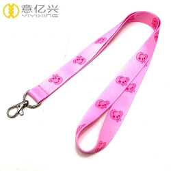 Customized Eco-friendly pink fashionable cute lanyards with any logo