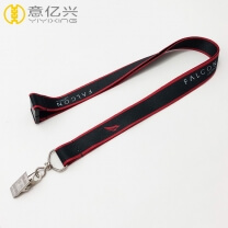 Wholesale Polyester Black Rope Sublimation Lanyard Clips