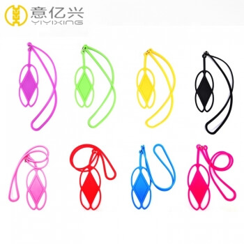 High quality silkscreen logo soft silicone lanyard for phone badge holder