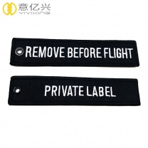 Promotional souvenir embroidery remove before flight key tag