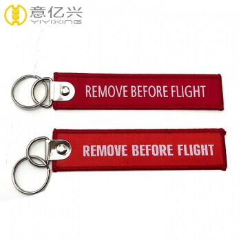  Cheap Jet Durable Woven Custom Flight Tag Keychain