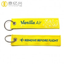 Wholesale woven key holders custom flight tag Canada keychain
