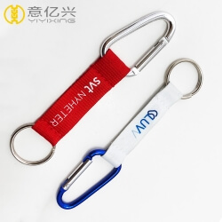 Promotional customized best keychain carabiner with split ring