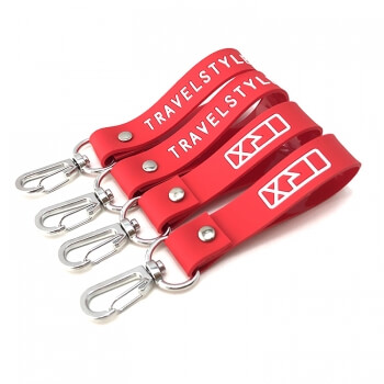 Promotional cheap name band 3D soft rubber keychain