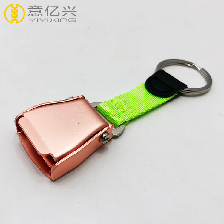 Rose gold seatbelt keychain