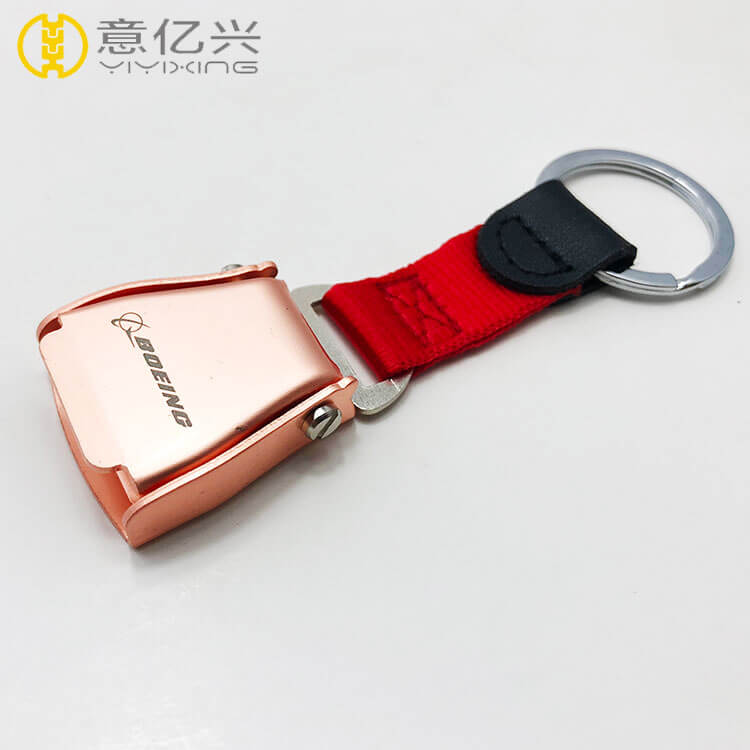 Rose gold seatbelt keychain