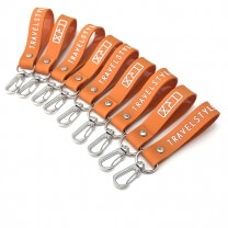 Promotional gift custom debossed sport silicone bracelet keychain