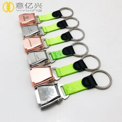 High quality seat belt buckle key ring for airline corporate gift