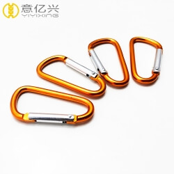 Hot Sale Aluminum D Type Metal Carabiner Snap Spring Hook