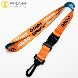 Printing machine printed sublimation lanyard for plastic hook