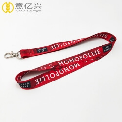 Top quality red polyester custom lanyards for keys on China market