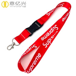 Best Seller Customized Exhibition Eco-Friendly Supreme Red Lanyard