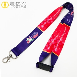 Customized Printing Design Coach Lanyard With Safety Buckle 