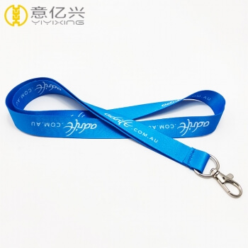 custom new style promotional heat transfer printed navy lanyard