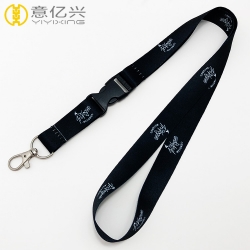 Lanyard maker custom brand name heat transfer printed lanyard