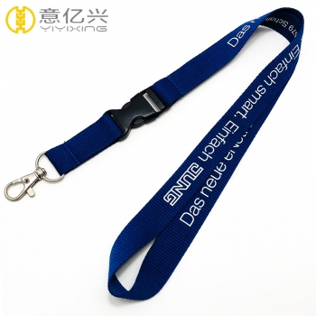 Factory Price 20*900Mm Best Selling Silkscreen Blue Lanyard For Gift