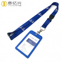 Promotional custom made silkscreen brand name badge lanyard