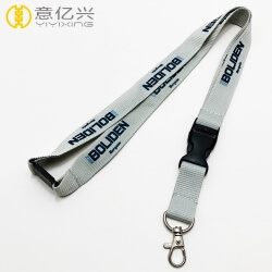 Silkscreen Printing Logo Custom Breakaway Lanyard with Plastic Buckle