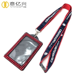Custom printed name logo neck lanyards and badge holders for sports