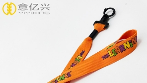 Wholesale silkscreen logo best quality lanyard with plastic clip