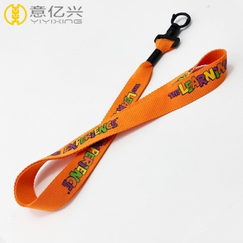 Wholesale silkscreen logo best quality lanyard with plastic clip