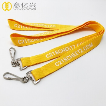 Polyester silkscreen logo printing custom lanyards for sale