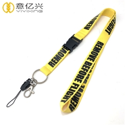 Promotion Custom Logo Printed Yellow Lanyard With Lobster Claw​