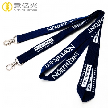 Wholesale custom eco-friendly adjustable neck navy lanyard