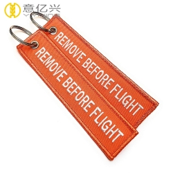 2019 hot selling high quality embroidered custom flight tag keychain