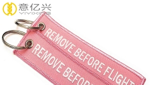 Wholesale fabric patch embroidery remove before flight keychain custom
