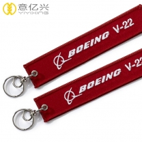 2019 Cheap custom embroidered key fob with various logos and color