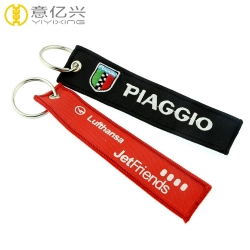 Cheap custom embroidered logo keychain for motorcycle key