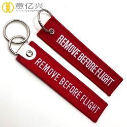 High quality wholesale red boeing remove before flight keychain