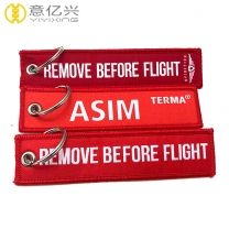 Personalized Design Promotional Gifts Twill Fabric Flight Keychain