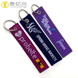 Good quality woven key tags customize your own keychain