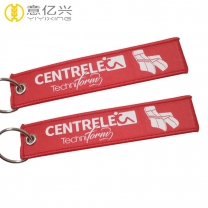 Custom design polyester fabric ribbon create your own keychain