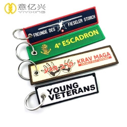 Customized luggage tag label insert before flight keychain