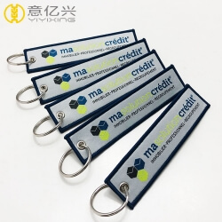 New Arrival Custom Printing Colorful Pilot Fabric Woven Keychain